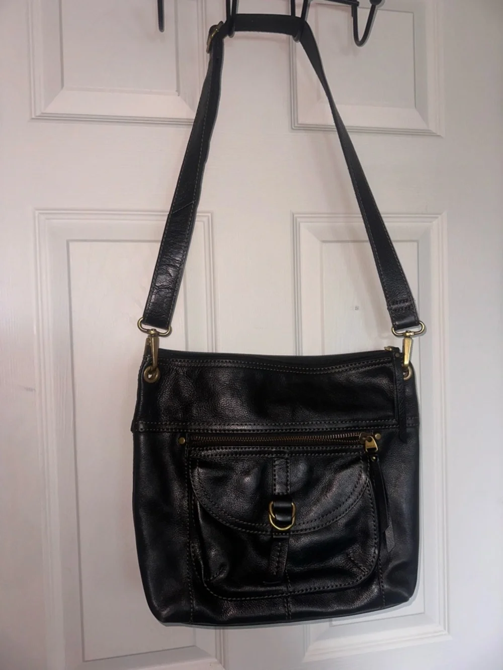 Fossil Sasha Crossbody Large Leather Satchel Y2K